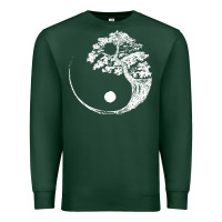 Sports Green yin yang bonsai tree Premium Sweatshirt - artisFamous