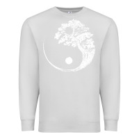 Dove Grey yin yang bonsai tree Premium Sweatshirt - artisFamous