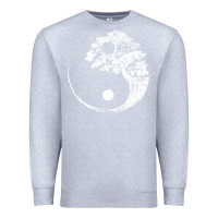 Heather Grey yin yang bonsai tree Premium Sweatshirt - artisFamous
