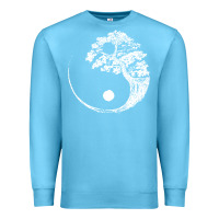 Ocean Blue yin yang bonsai tree Premium Sweatshirt - artisFamous