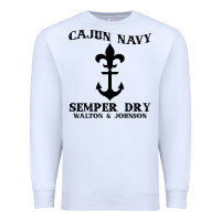 White cajun navy Premium Sweatshirt - artisFamous