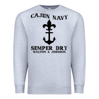 Heather Grey cajun navy Premium Sweatshirt - artisFamous