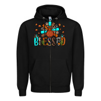 Black blessed turkey Zipper Hoodie - JahusDesignShop