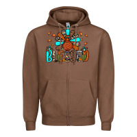 Chestnut blessed turkey Zipper Hoodie - JahusDesignShop
