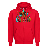 Red blessed turkey Zipper Hoodie - JahusDesignShop