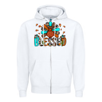 White blessed turkey Zipper Hoodie - JahusDesignShop