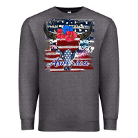 Charcoal Heather bull skull america Premium Sweatshirt - JahusDesignShop