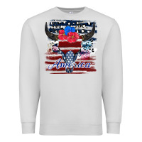 Dove Grey bull skull america Premium Sweatshirt - JahusDesignShop