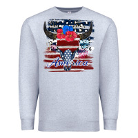 Heather Grey bull skull america Premium Sweatshirt - JahusDesignShop