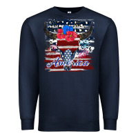 Navy bull skull america Premium Sweatshirt - JahusDesignShop
