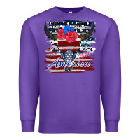 Purple bull skull america Premium Sweatshirt - JahusDesignShop