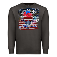 Smoke bull skull america Premium Sweatshirt - JahusDesignShop