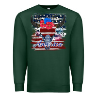 Sports Green bull skull america Premium Sweatshirt - JahusDesignShop