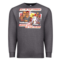 Charcoal Heather wrong side of the river Premium Sweatshirt - artisFamous