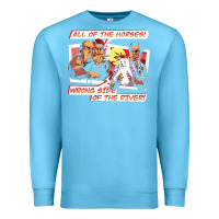 Ocean Blue wrong side of the river Premium Sweatshirt - artisFamous