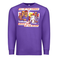 Purple wrong side of the river Premium Sweatshirt - artisFamous