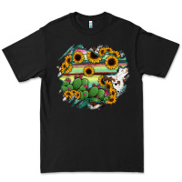 Black Guanajuato sunflower serape map Premium Tee - RanaPortraitStore