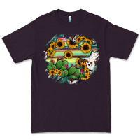 Plum Guanajuato sunflower serape map Premium Tee - RanaPortraitStore