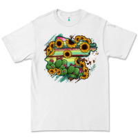 Guanajuato Sunflower Serape Map Premium Tee | Teevron