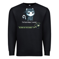Black i'm harmless, i swear Premium Sweatshirt - artisFamous