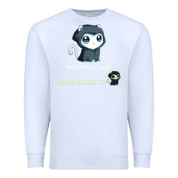 White i'm harmless, i swear Premium Sweatshirt - artisFamous