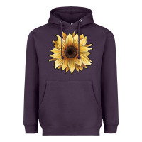 Plum watercolor sunflower Heavyweight Hoodie - JahusDesignShop