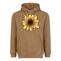 Toasted Coconut watercolor sunflower Heavyweight Hoodie - JahusDesignShop