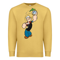 Antique Gold Popeye Spinach Retro Mens Funny Premium Sweatshirt - artisFamous