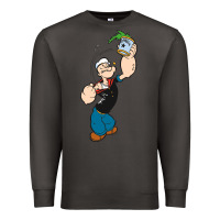 Smoke Popeye Spinach Retro Mens Funny Premium Sweatshirt - artisFamous