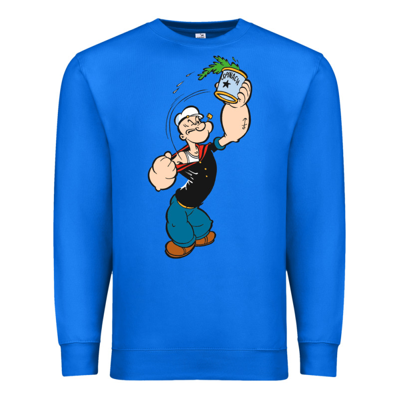 Popeye Spinach Retro Mens Funny Premium Sweatshirt by artisFamous | Teevron