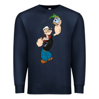 Navy Popeye Spinach Retro Mens Funny Premium Sweatshirt - artisFamous