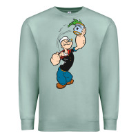 Seafoam Popeye Spinach Retro Mens Funny Premium Sweatshirt - artisFamous