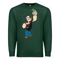 Sports Green Popeye Spinach Retro Mens Funny Premium Sweatshirt - artisFamous