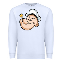 White The Sailor Popeye Premium Sweatshirt - artisFamous