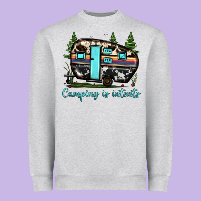 Camping Is Intents Heavyweight Sweatshirt Designed By Jahusdesignshop
