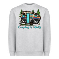 Heather Grey camping is intents Heavyweight Sweatshirt - JahusDesignShop