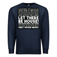 Navy Let there be house music Premium Sweatshirt - artisFamous