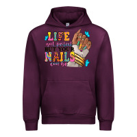 Mauve Wine Life isn't perfect but your nails can be Urban Hoodie - RanaPortraitStore