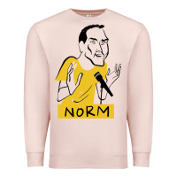 Pale Pink norm macdonald cartoon Premium Sweatshirt - artisFamous