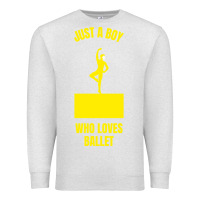 Oatmeal Heather just a boy who loves ballet Premium Sweatshirt - artisFamous