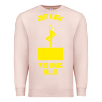 Pale Pink just a boy who loves ballet Premium Sweatshirt - artisFamous