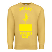 Antique Gold just a boy who loves ballet Premium Sweatshirt - artisFamous