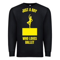 Black just a boy who loves ballet Premium Sweatshirt - artisFamous