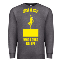 Charcoal Heather just a boy who loves ballet Premium Sweatshirt - artisFamous
