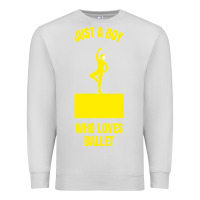 Dove Grey just a boy who loves ballet Premium Sweatshirt - artisFamous