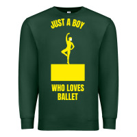 Sports Green just a boy who loves ballet Premium Sweatshirt - artisFamous