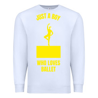 White just a boy who loves ballet Premium Sweatshirt - artisFamous