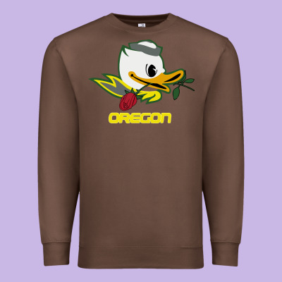Throwback Oregon Premium Sweatshirt Designed By Artisfamous
