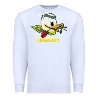 White throwback oregon Premium Sweatshirt - artisFamous