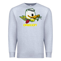 Heather Grey throwback oregon Premium Sweatshirt - artisFamous